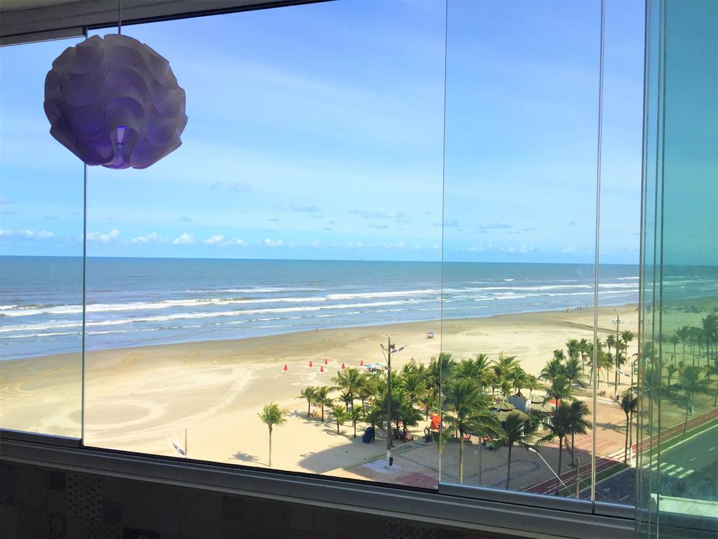 דירות פראייה גראנדה Apartamento Frente Ao Mar Em Praia Grande מראה חיצוני תמונה